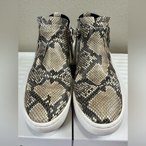 Dolce Vita Snake Print Leather Sneakers